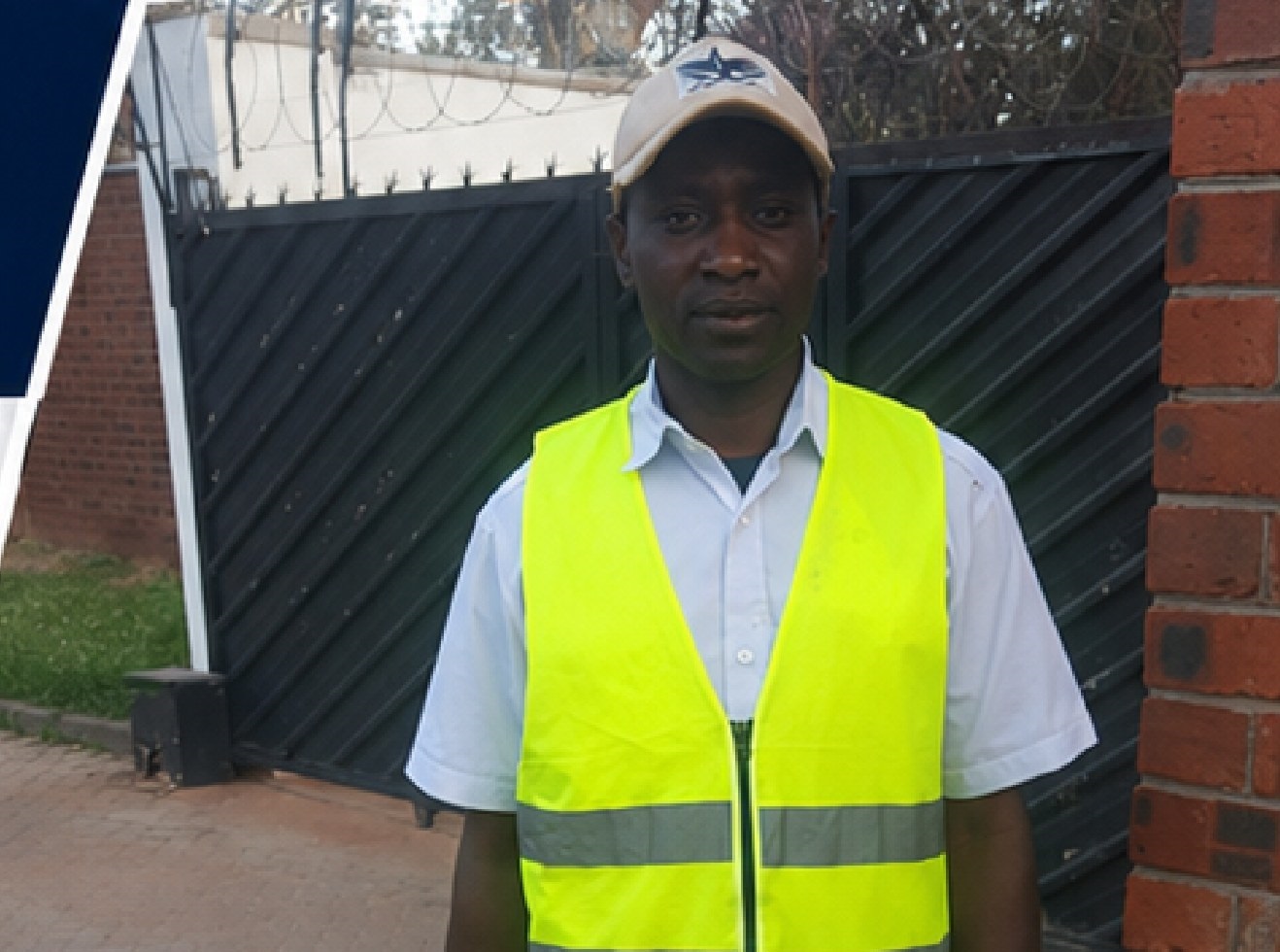 Hammerkop security guard on duty at a client property in Harare