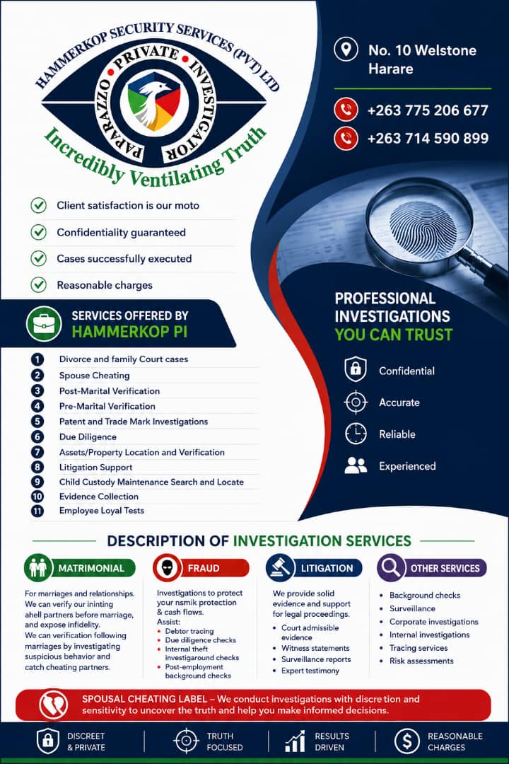 Hammerkop PI — investigations you can trust